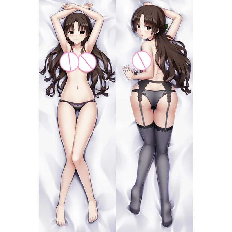 

Dakimakura Anime Pillow Cover Curly Brown Haired Double Sided Print 2Way Cushion Bedding Festival Gifts Gifts