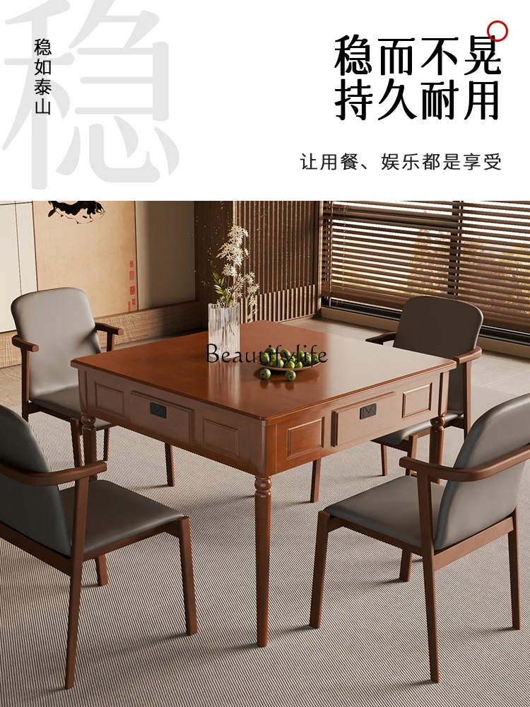 4*Mahjong machine automatic household new Chinese solid mahjong table dual-purpose