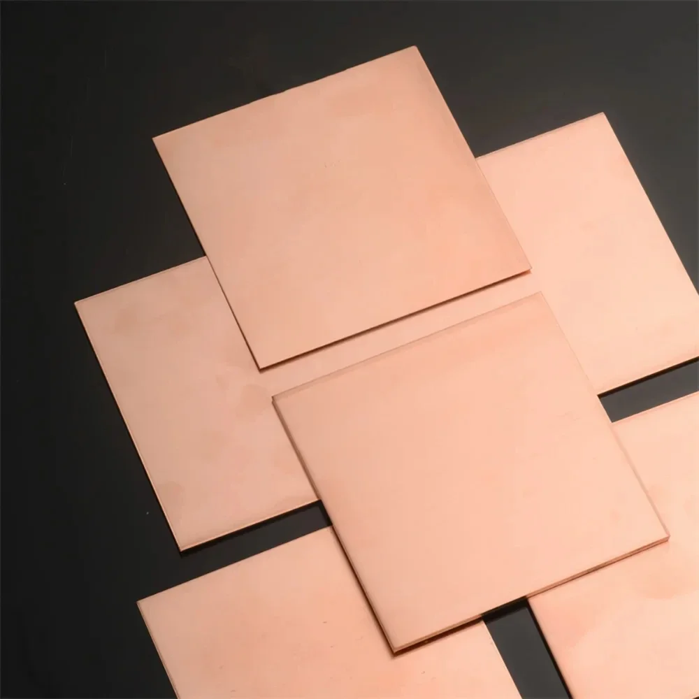 T2 Copper Sheet, Copper Plate, Metal Plate 99.9% Pure Copper Plate Thickness 0.5 0.8 1 1.2 1.5 2mm Metal Plate