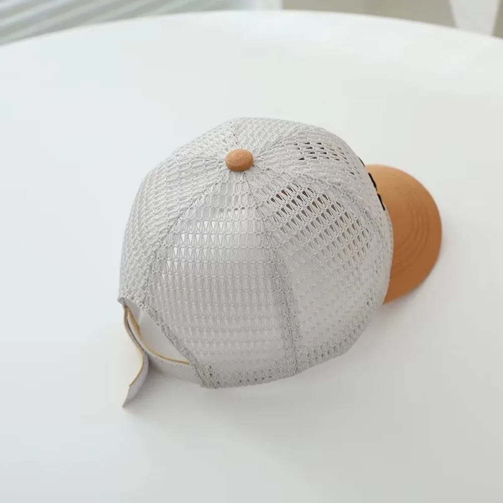 

Fashion Letter Mesh Toddler Baseball Hat Breathable Summer Thin Sun Visor Hats Age 0-5Y Quick Drying Peaked Caps Boy Girl
