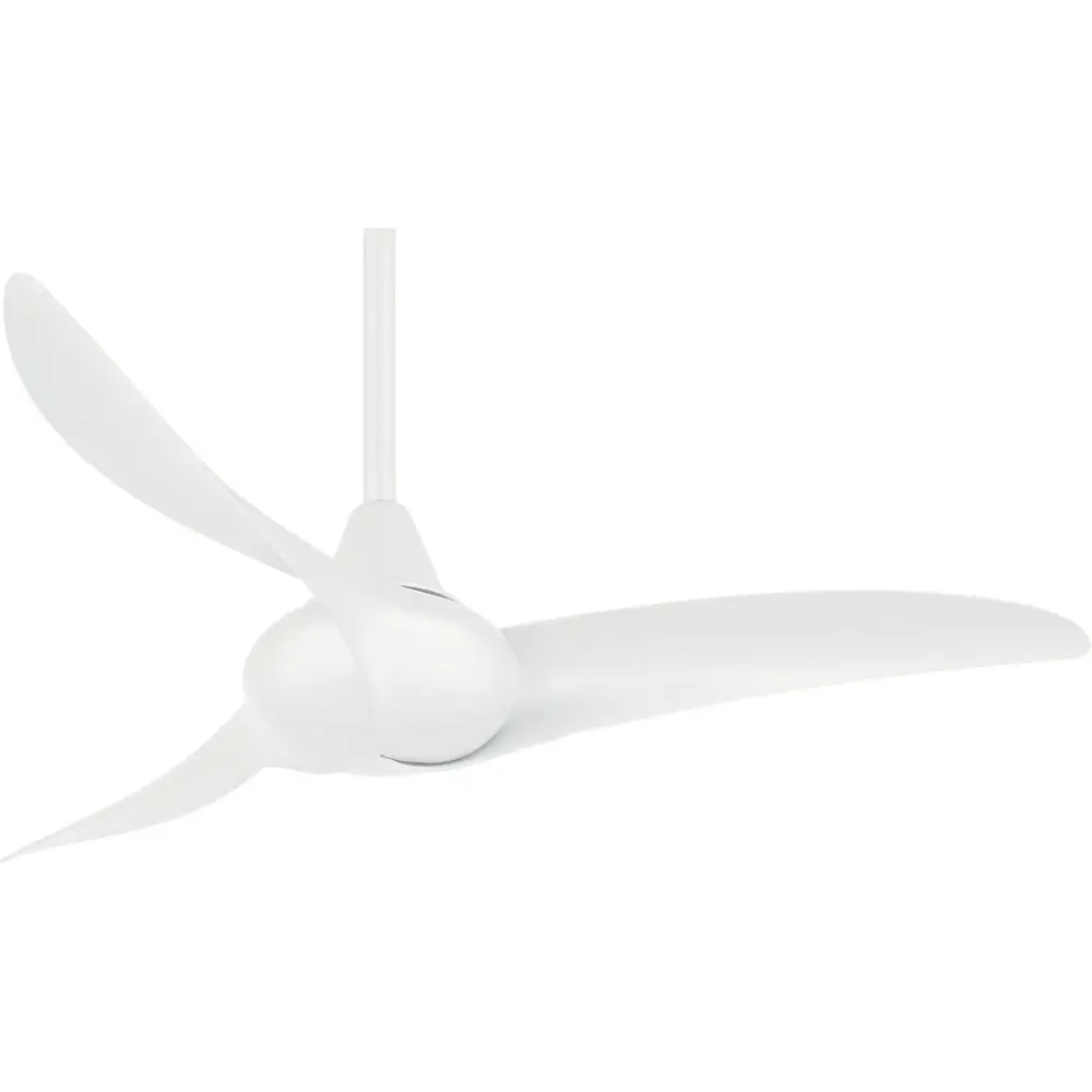 

44 White Ceiling Fan with Remote Control, Wave Design