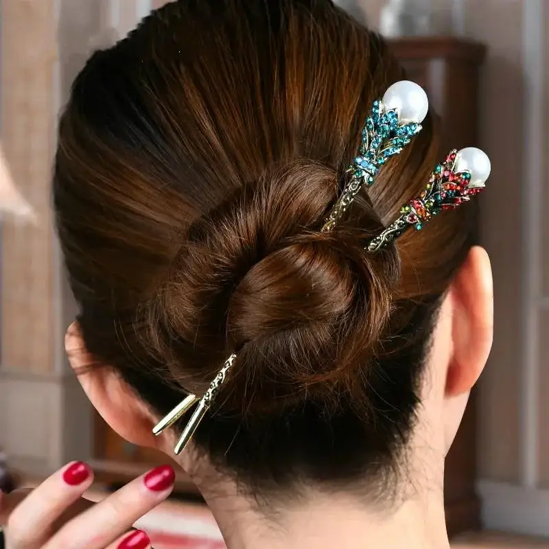 Grampo de cabelo estilo antigo das crianças acessórios para o cabelo simples versátil retro pan grampo de cabelo antigo hanfu headwear pino pan para mulher