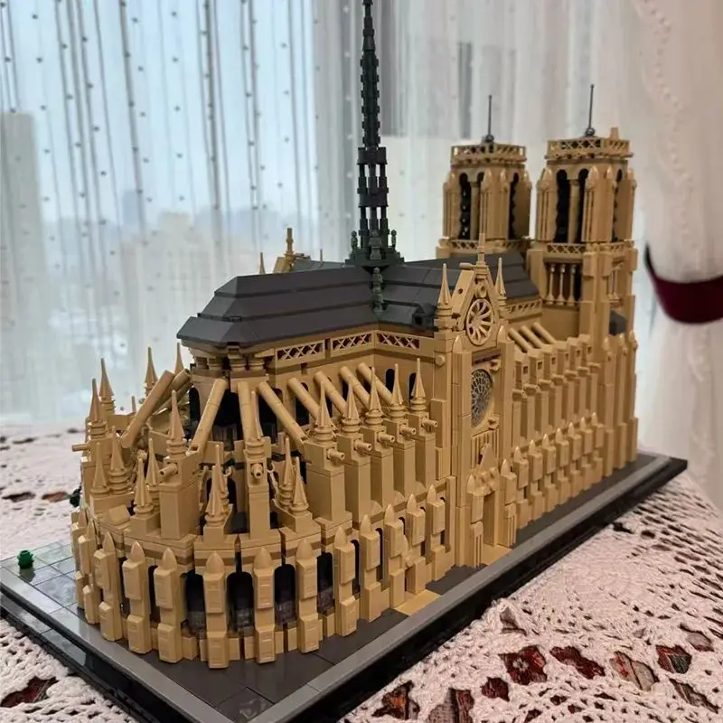 2026 Neuerscheinung 4383-teiliger Bausatz Notre Dame Kathedrale Modellbausatz Bausteine Spielzeug für Erwachsene Geburtstags- und Weihnachtsgeschenke – Detail 3