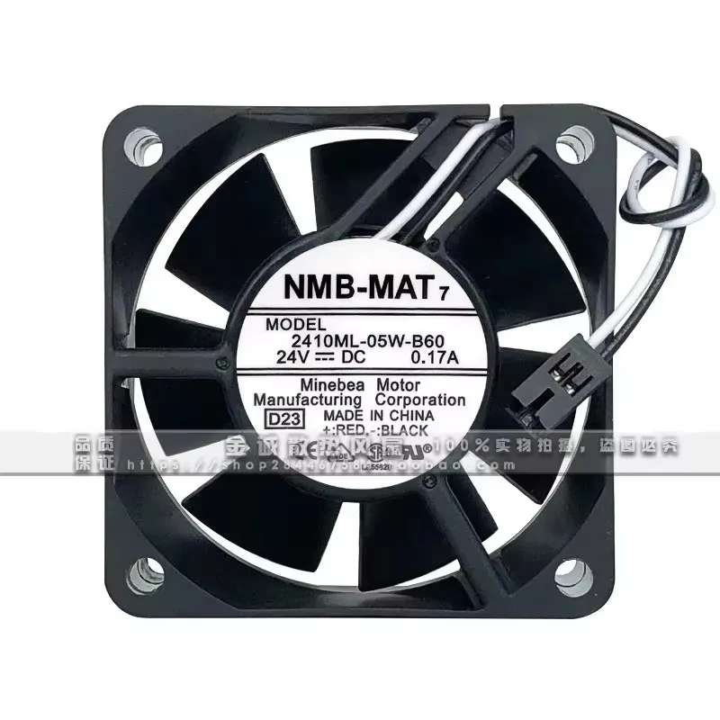 

New 2410ML-05W-B60 24V 0.17A 60 * 60 * 25MM 6CM Yaskawa Frequency Converter Driver Cooling Fan