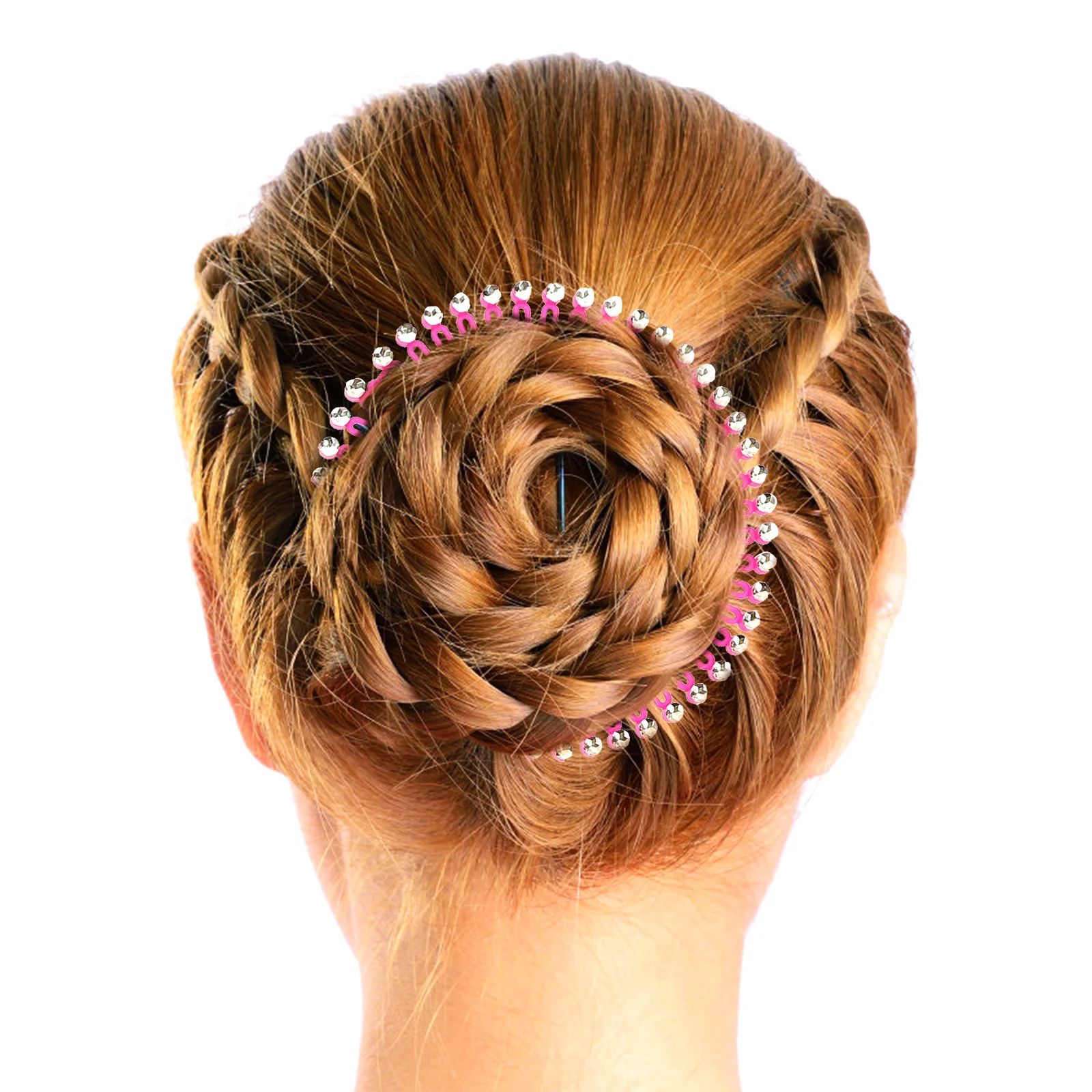 

12 Pcs Spring Comb Accessories Flexible Stretch Combs Hairband Circle Comb Random Color Diamond Powder Decorations Fits Most