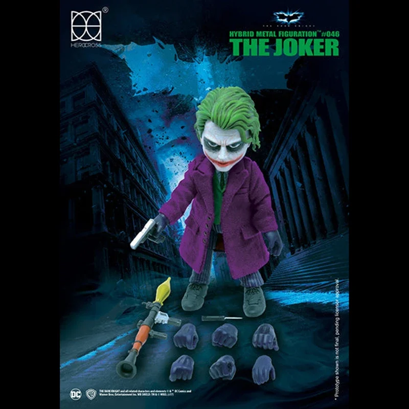 

Dc Joker Action Figure Villain's Edition The Dark Knight Rises Model Toys Hero Cross Joint Movable Bookshelf Decoration 14cm