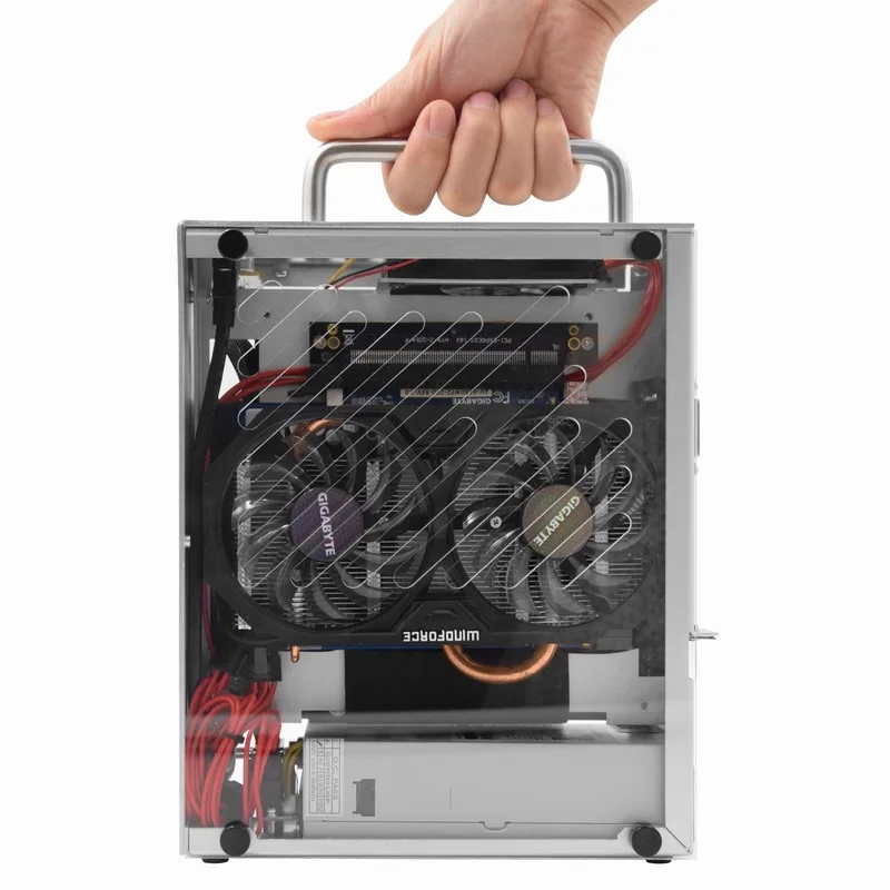 METALFISH S3 MINI ITX obudowa aluminiowa 5 litrów PC do gier mała obudowa z uchwytem RTX3060/13600 komputerowa kompaktowa obudowa A4