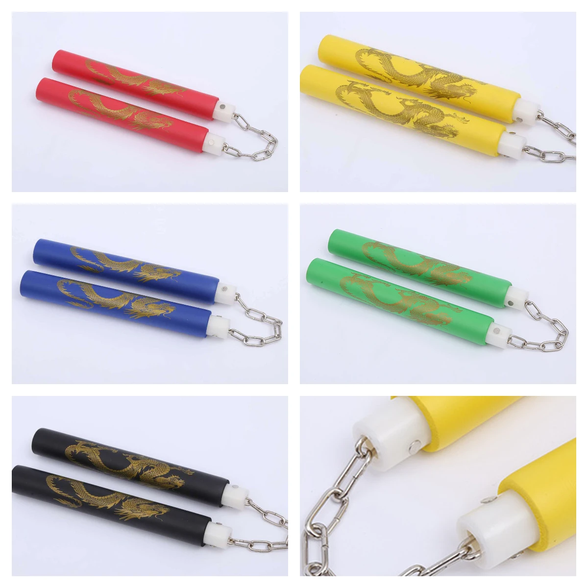 Beginner Practice Sponge Nunchucks Portable Safe Chains Training Tool for Kids Adults Practice