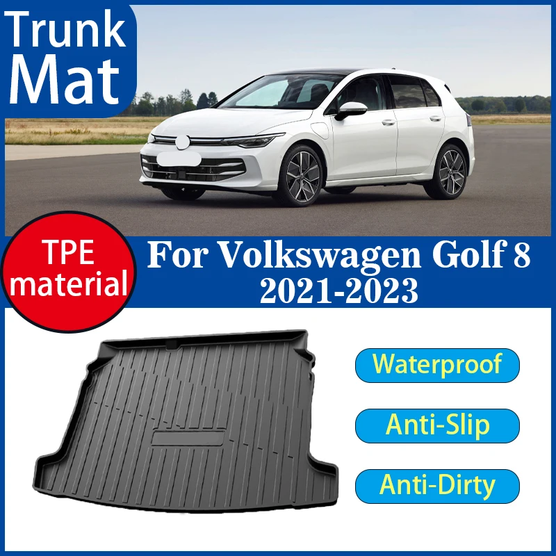 

Задний коврик в багажник из материала TPE для VW Volkswagen Golf 8 MK8 2021 2022 2023, автомобильный багажник, подставка для багажника, поднос для хранения, защита от грязи