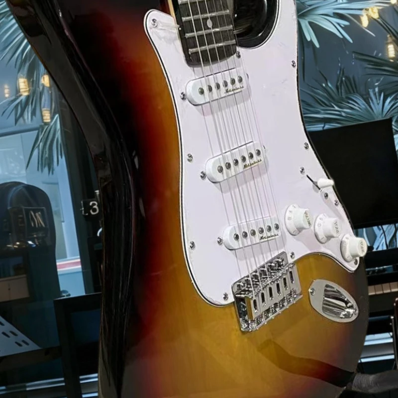 

Подарок Рождественский закат STS Электрогитара Корпус из красного дерева Накладка из палисандра Бесплатная доставка Профессиональные гитаристы