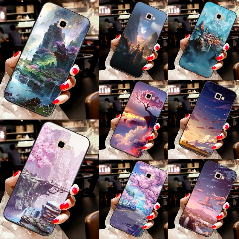 Anime Natura Landscape Case For Samsung Galaxy A3 A5 J3 J5 J7 2016 2017 J4 J6 A6 A8 Plus J8 A9 2018 Soft Cover