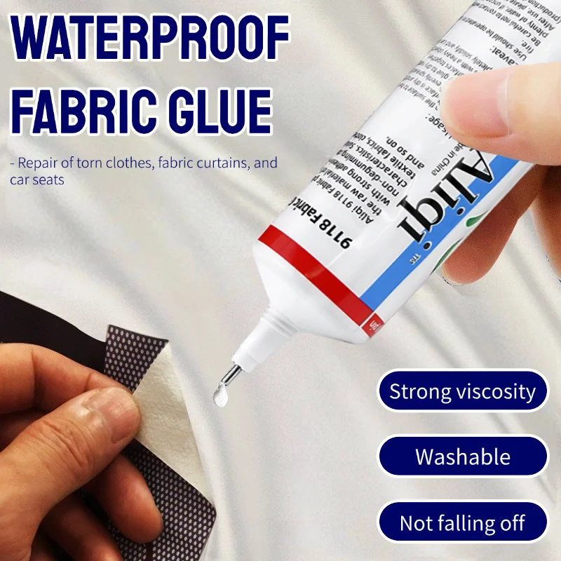 Versatile Fabric Glue Fast Dry Sew Glue Waterproof Fabric Patching Glue Bonding Reinforcing Fabric Adhesives for Clothing