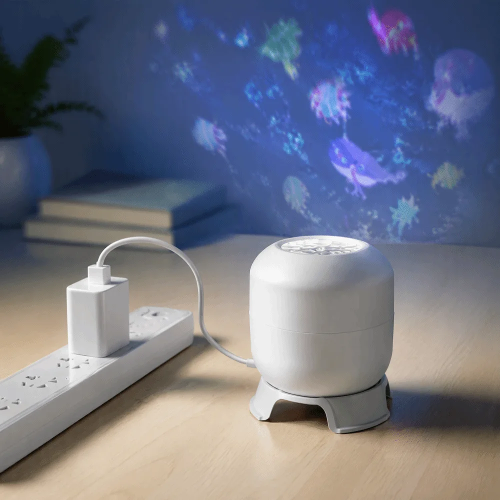 360 Degree Rotating Dreamy Ocean Projector Flexible Neck Ocean World Party Ambient Light USB Rechargeable Ocean-Themed