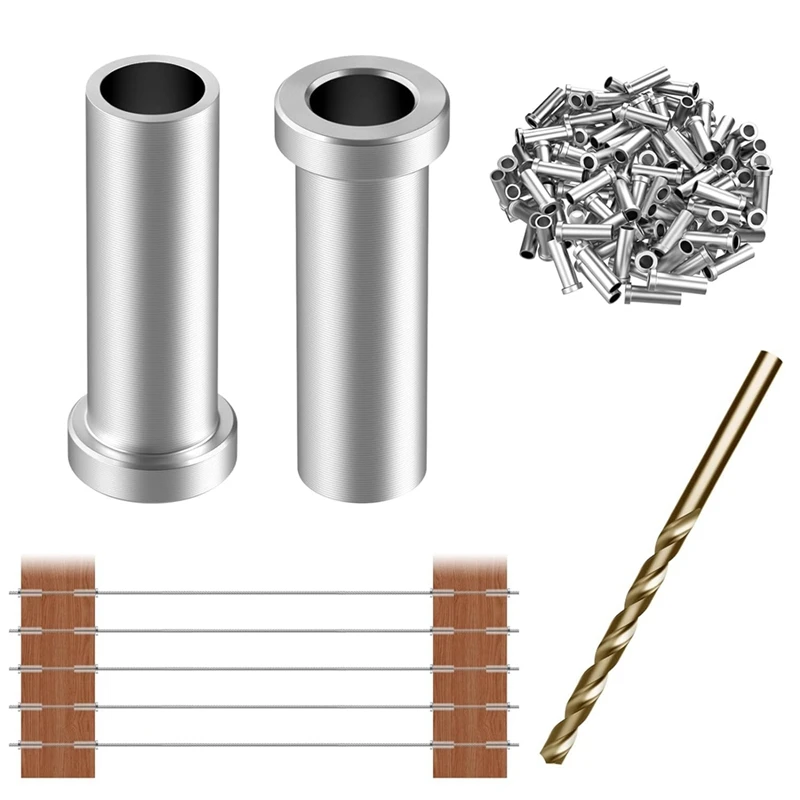 

120 Pack T316 Stainless Steel Protective Sleeves Cable Railing Hardware Kit For 1/8Inch Wire Rope Cable Railing Parts