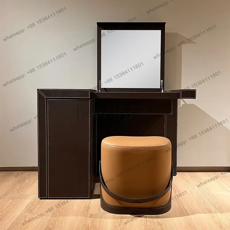 FG Modern Nordic Storage Vanity Table Black Wooden Organizer Bedroom Dresser Drawers Salon Beauty Meuble Coiffeuse Home Furnitur