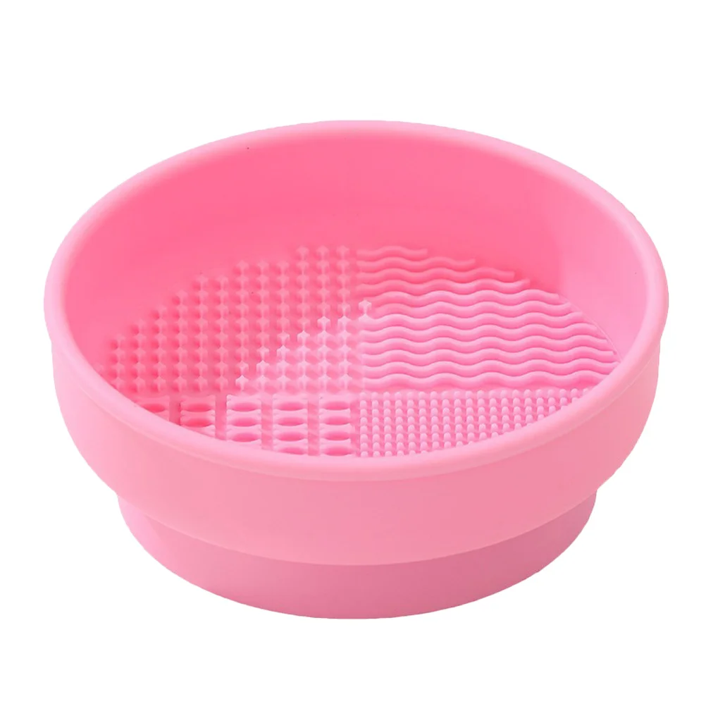 Tigela de limpeza de pincel de maquiagem, suporte de secagem de silicone para fácil limpeza e organização, estilo feminino brincalhão, lavagem de pincel de maquiagem