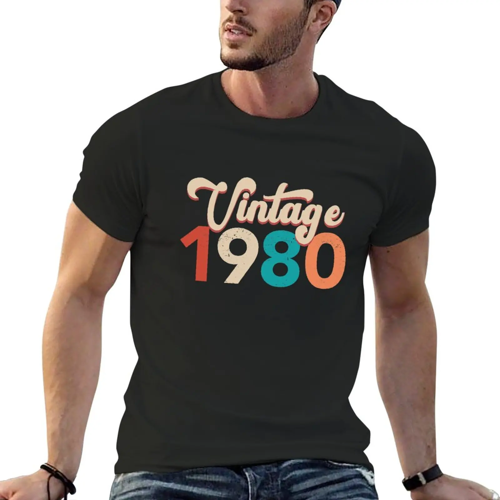 

Vintage 1980 / Born in 1980 /1980 Birthday Gift T-Shirt blacks funnys sports fans t shirt for men