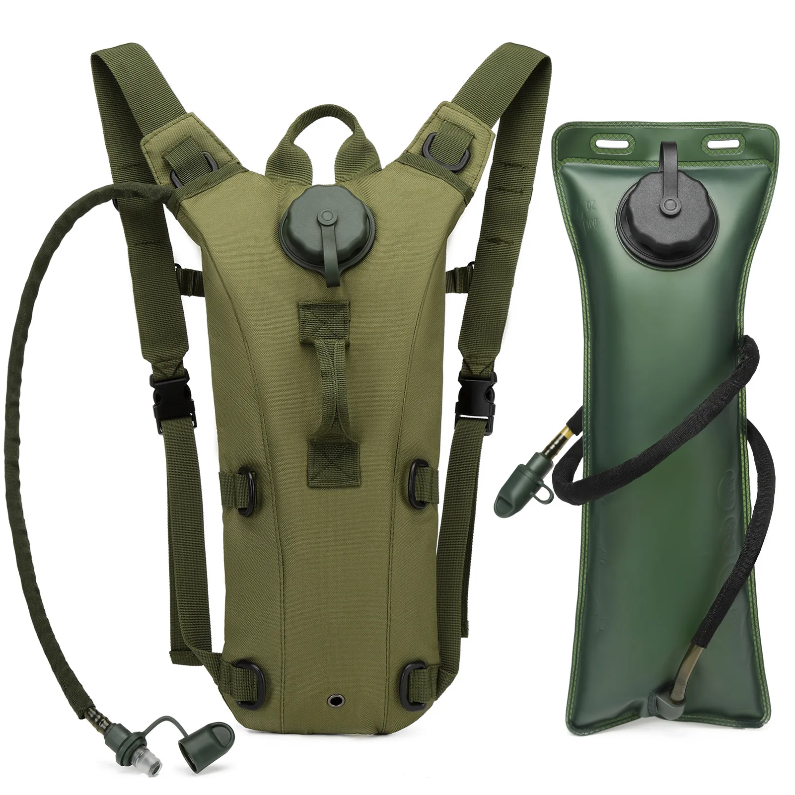 OPHIDIAN 3L Wasserbeutel Outdoor Doppelschulter Wasserbeutel Rucksack Reisen Radfahren Wandern Praktische Wasserflasche Wasserbeutel Backpa