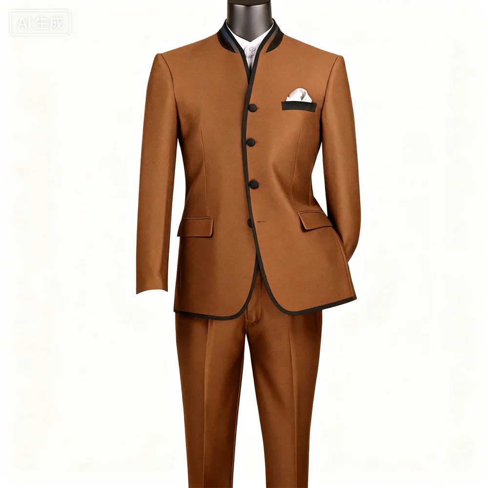 Luxurious Men's Naval Suits High-Quality Business Formal Occasion Unique Single Breasted Special Customizable 2-Piece Tuxedo