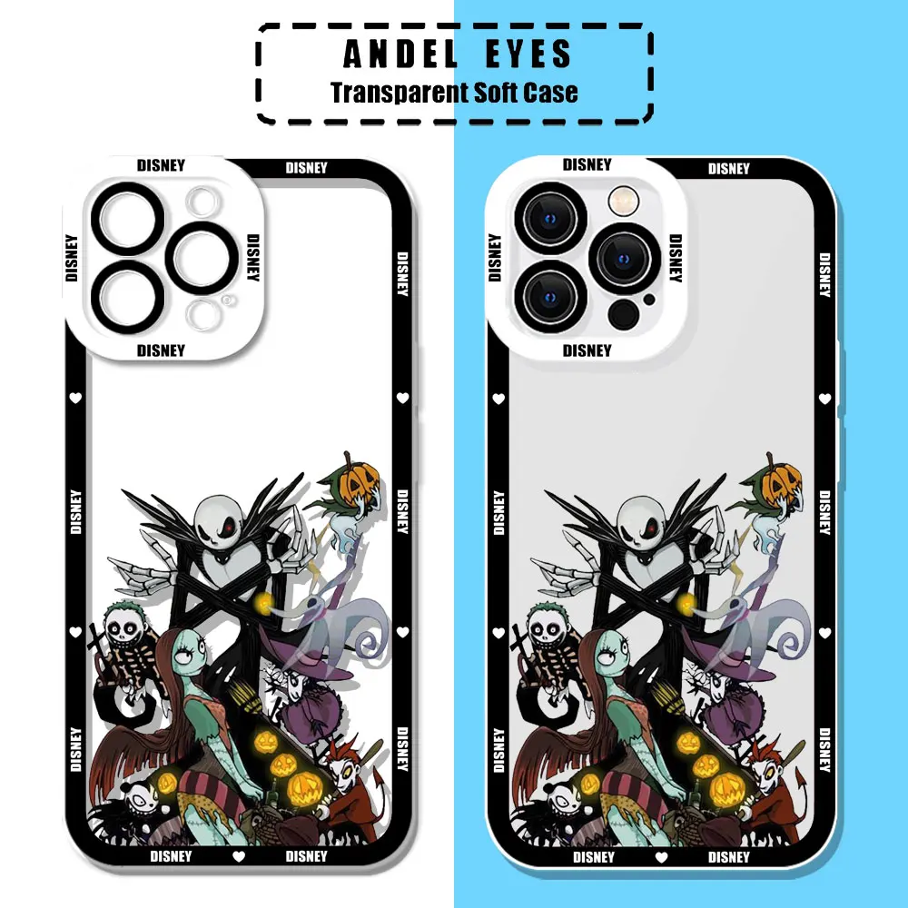 The Nightmare Before Christmas Phone Case For OPPO Reno 11 11F 10 8 8Z 8T 7 7Z 6 6Z 5 5F 4 2 PRO PLUS 5G Transparent Soft Cover