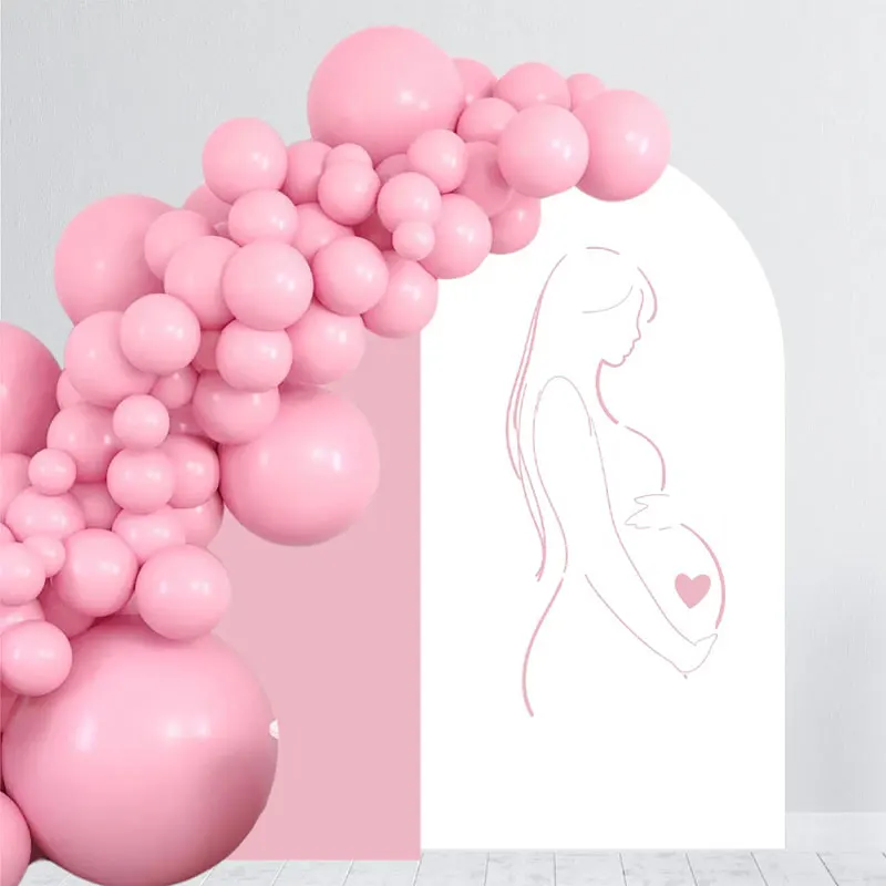 Pregnant Women Decal Vinyl Pregnant Women Silhouette for Baby Shower Wall Sticker Gender Reveal Party Balloon Arch Decor Z646