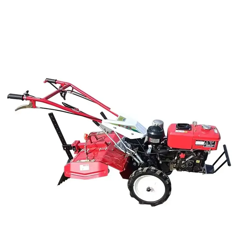 Multi-functional Machinery Hand Tiller Cultivator Chain Track diesel Cultivator Wheel Plow Household Agricultural Tiller