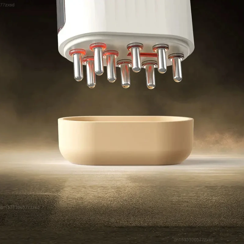 Xiaomi Hipee aplikator kulit kepala, inframerah getaran cahaya pijat sisir kulit kepala dapat diisi ulang Anti rambut rontok minyak cair Perawatan Rambut