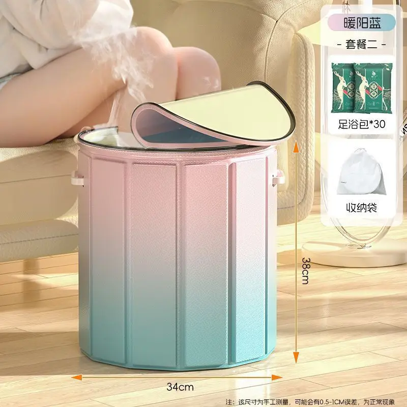 

Новое деревянное круглое складное дорожное портативное домашнее изолированное массажное ведро для ванны для ног