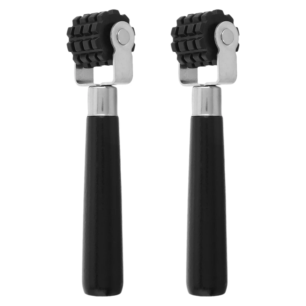 

2pcs Car Audio Sound Insulation Wheel Cotton Roller Hand Tool Smoothing Alloy Carpet Deadener Floor Installation Vehicle