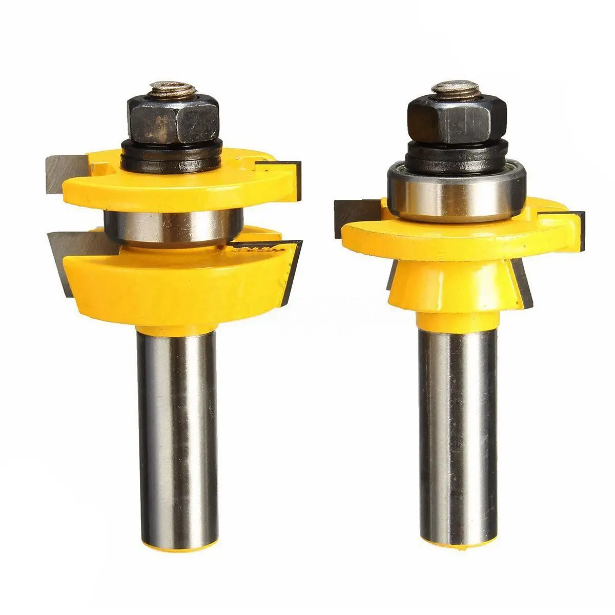 2PCS Rail Router Bit 1/2 inch Shank Shaker Woodworking Chisel Cutter
