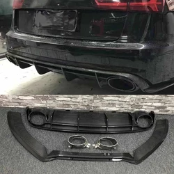 Diffusore del labbro del paraurti posteriore in fibra di carbonio per Audi A6 C6 C7 C7.5 C8 S6 RS6 Avant Sline Quattro Allroad diffusore, testato al 100%