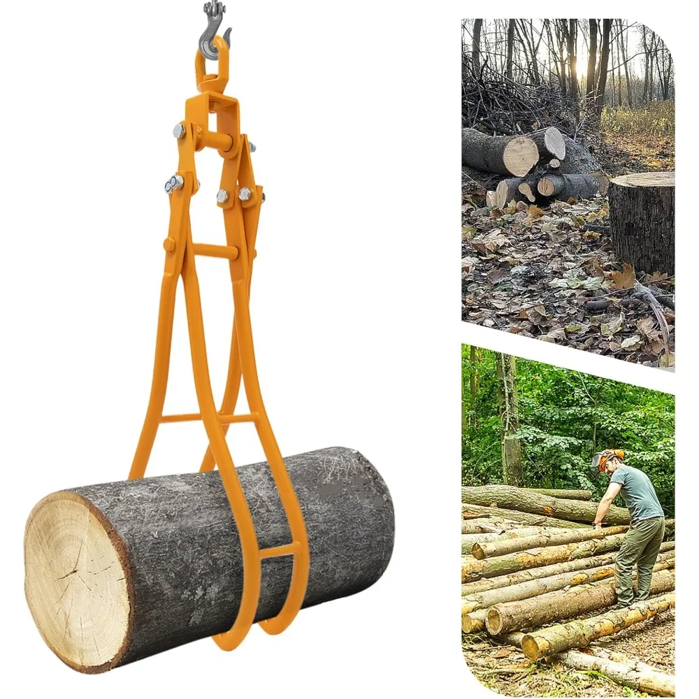 

Heavy-Duty Log and Timber Lifting Claws with 4 Grappling Hooks for Dragging and Carrying, 36 Inch