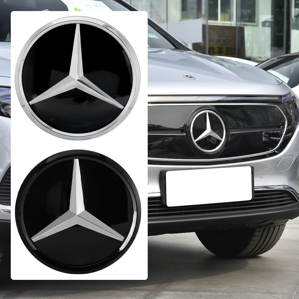 3D Car Front Grille Star Emblem Mirror 3D ABS Decorative Cover for Mercedes Benz AMG W204 W205 W213 W253 A C E CLASS GLC GLE GLS