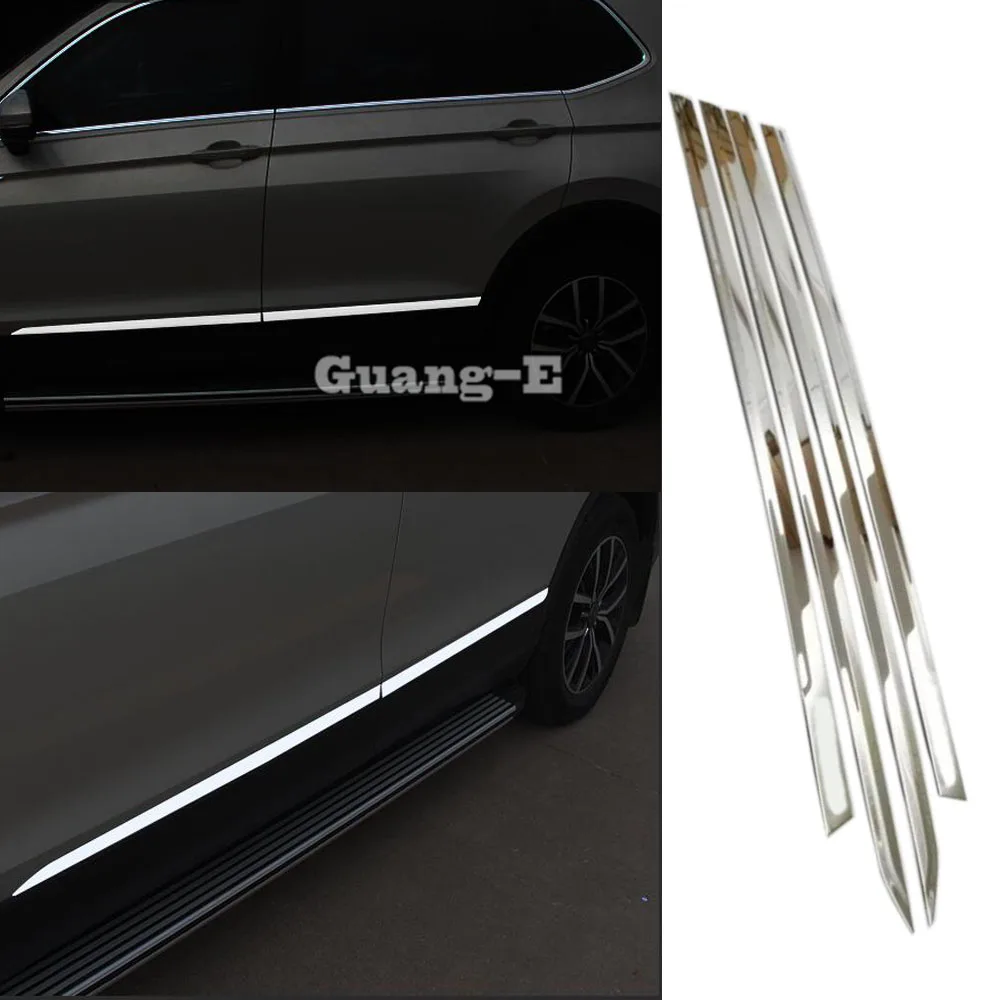 

Car Body Stick Frame Door Trim Strip Molding Stream Panel Bumper For Volkswagen VW Tiguan L MK2 2016 2017 2018 2019 2020 2021
