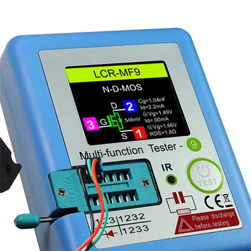 AB08-LCR-MF9 TFT LCD Display Multi-Meter Transistor Tester Diode Triode Capacitor Resistor Test Meter MOSFET NPN PNP Triac