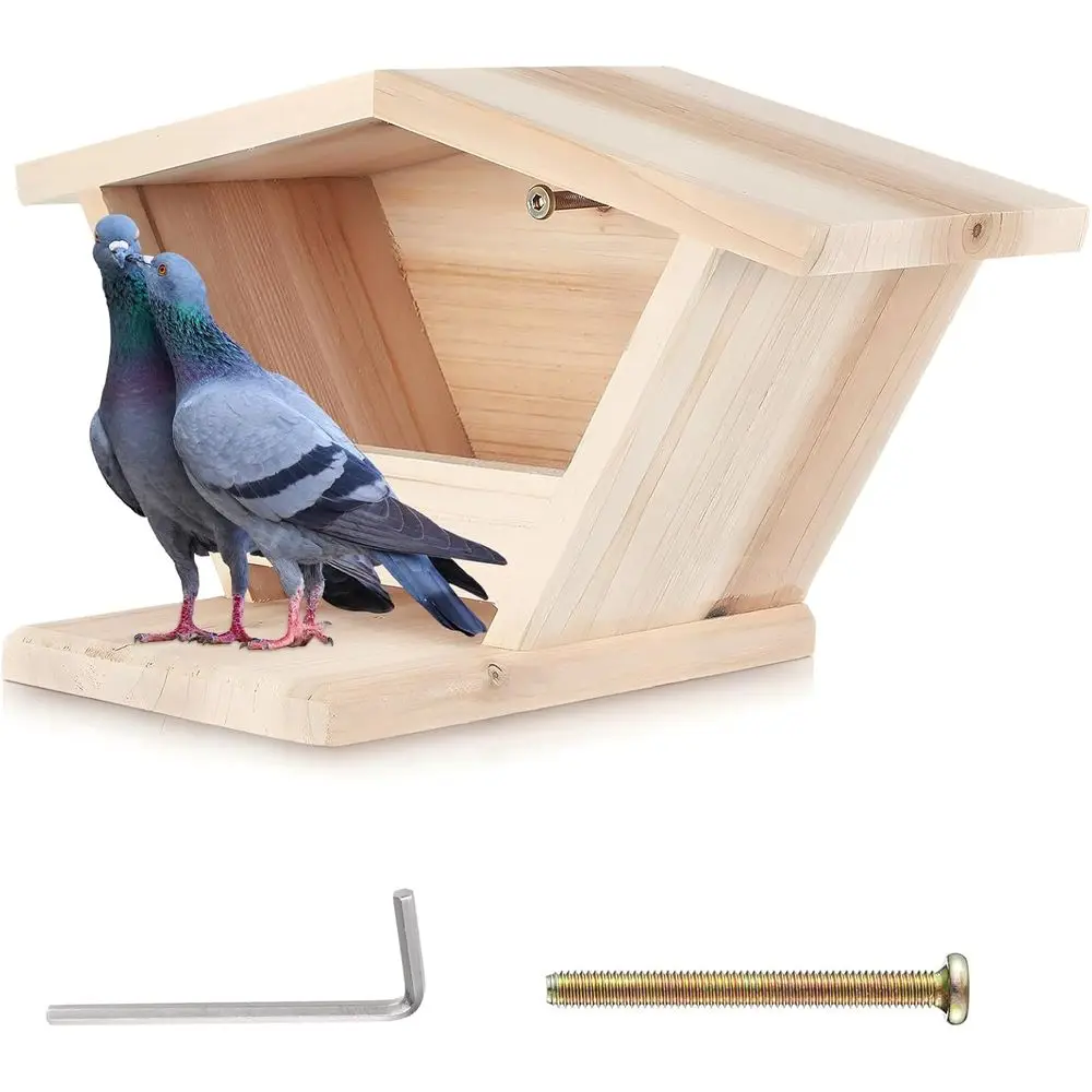 

Деревянный домик-гнездо с треугольным отверстием – уличный домик для птиц для гнездования и отдыха, декор для сада и лужайки