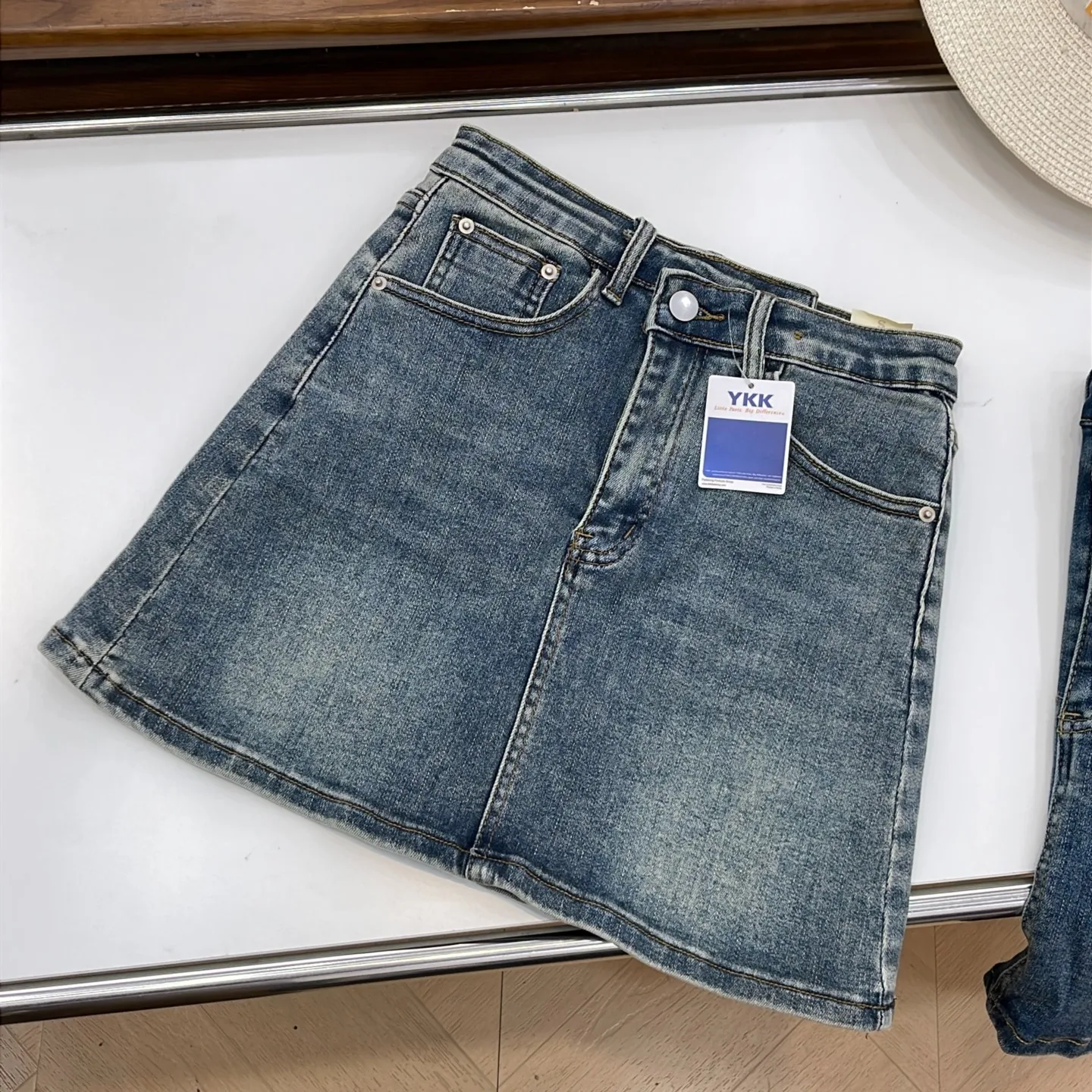High Waist A-Line  Skirt Denim  Color Summer New Fashion Casual Women's Short Skirt Ultra Short Dress Code F9