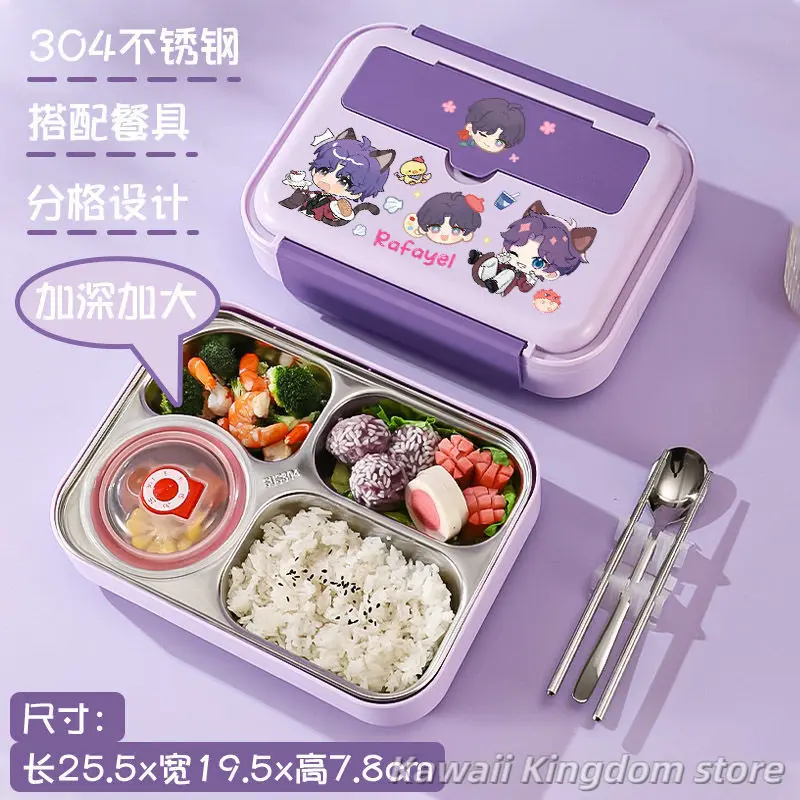 love-and-deepspace-rafayel-zayne-xavier-sylus-caleb-lunch-box-office-bento-divided-ready-box-grande-capacita-acciaio-inossidabile-304