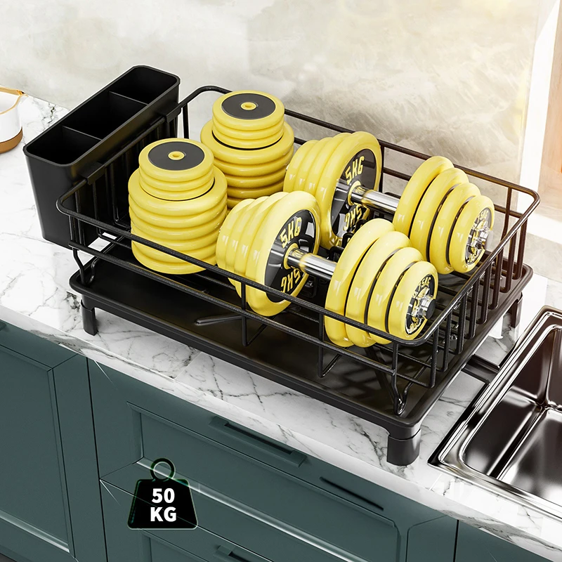 

Kitchen desktop cutlery cup storage rack, kitchen storage rack, 1 kitchen dish rack, detachable single-layer bowl drain rack