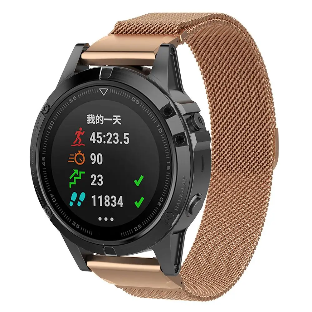 xDfind Milanese Quick Release Metal Watch Band For Garmin Fenix 8/7/6/5 22mm