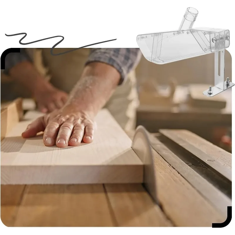 Clear Plastic Table Saw Protective Cover Dust Collection Guard For Electric Circular Saw Woodworking DIY Workshop Tools