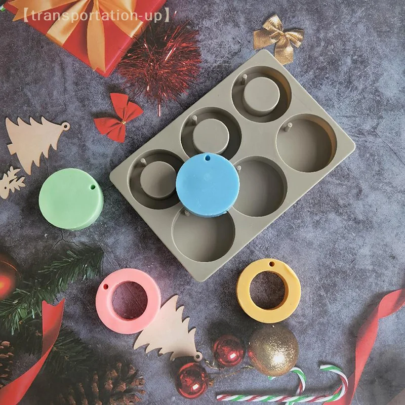 

1 Pc 6 Cavity Round Silicone Mold For Baking Egg Tarts, Muffins, Chocolate Cake Kitchen Bar Baking Utensils