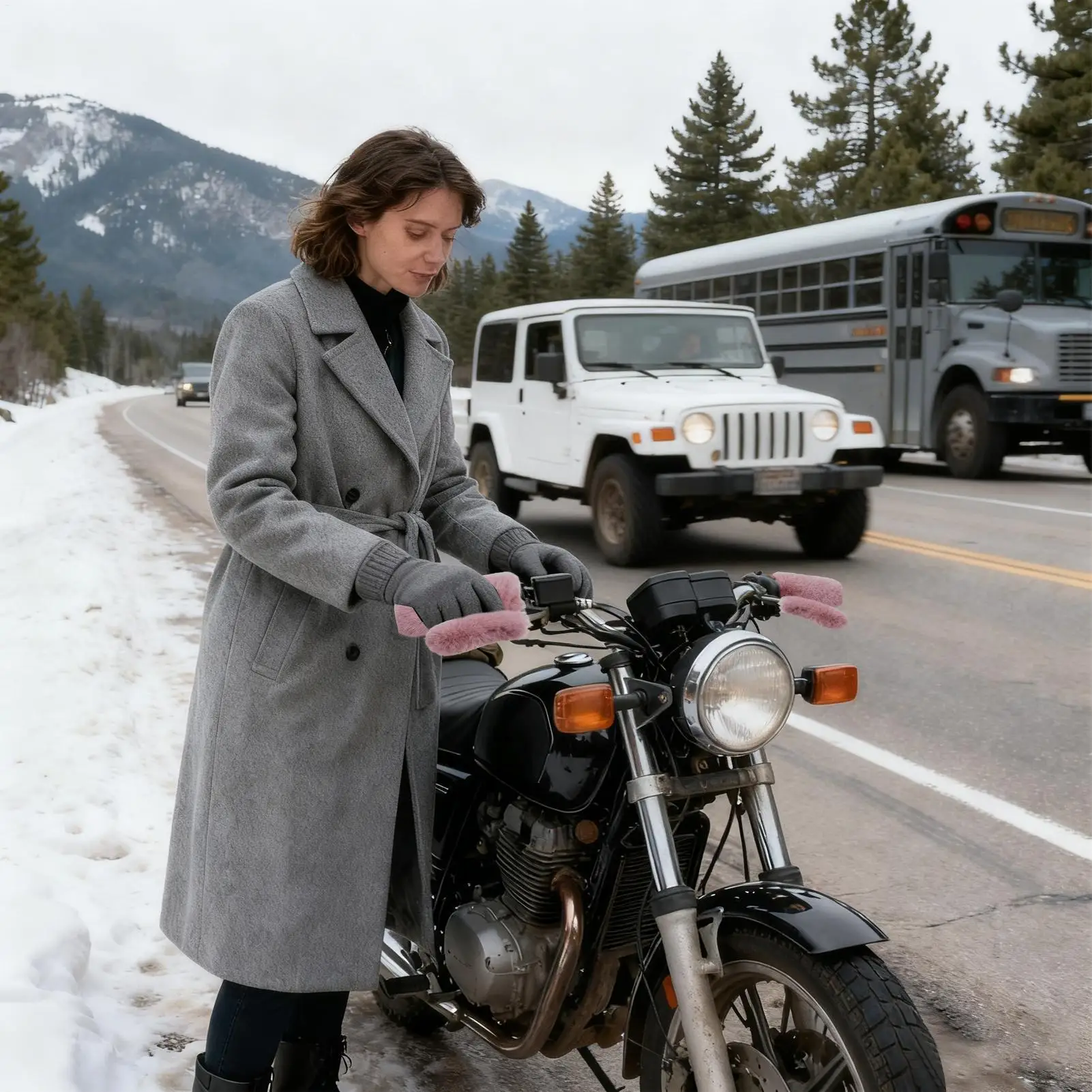 

Чехол на ручку мотоцикла, ветрозащитный плюшевый чехол для рук, чехол на руль мотоцикла для езды на мотоцикле, снегоход, квадроцикл, зима