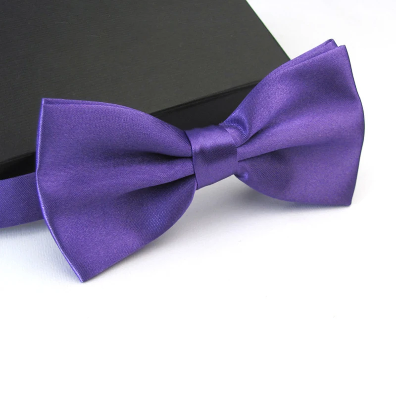 Mens Adult Bowtie Classic Fashion Wedding Party Formal Satin Gift Plaids Multicolor Adjust Neck Bow Tie Clip-On