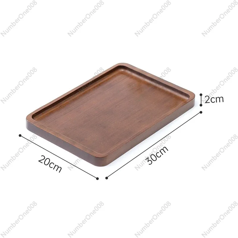 

Rectangular Wooden Trays Bamboo Ebony Tea Tray Fruit Snack Coffee Breakfast Serving Trays Food Plate Platter Kitchen Accessories