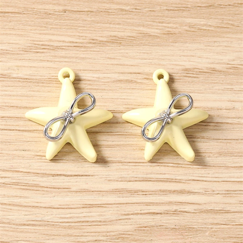 5 Stück 18x20mm Niedliche Bunte Metall-Seestern-Anhänger für die Herstellung von Ohrringen, Anhängern, Halsketten, Armbändern, DIY-Bastelarbeiten, Schmuckzubehör – Detail 10