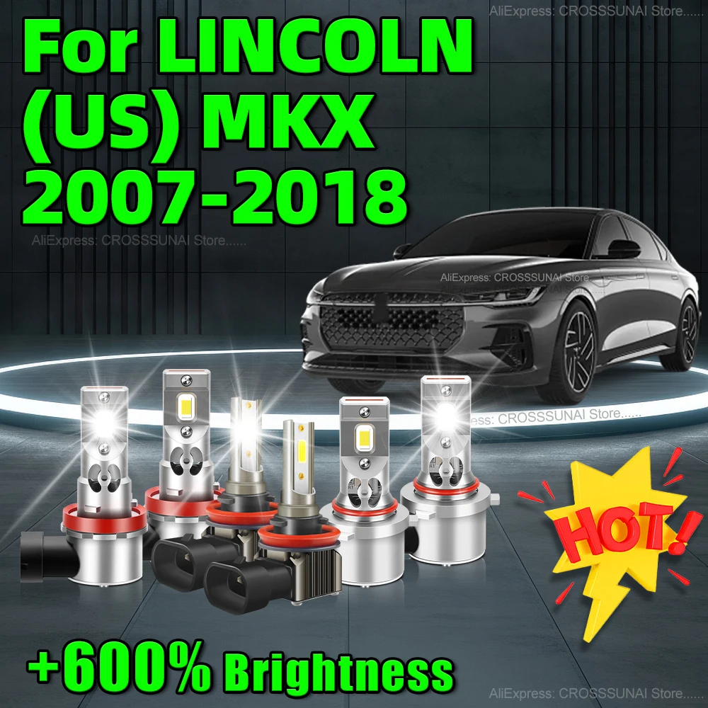 

2/6Pcs 6000K Led Lamp High Power 500W Car Headlight Fog Light Kit H11 HB3 For LINCOLN (US) MKX 2007 2008 2009 2010 2011 12-2018