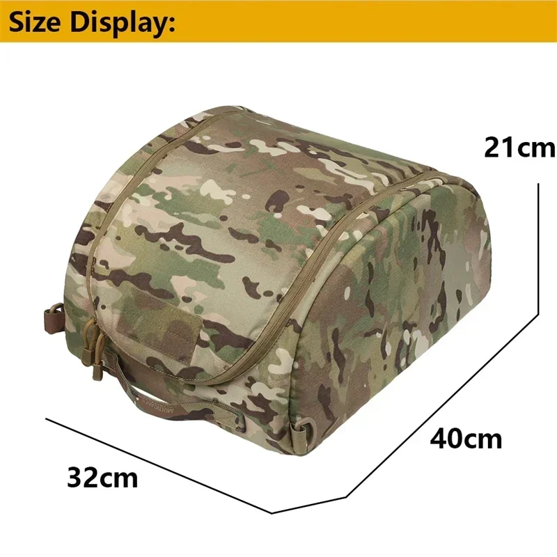 ERQYGRA Tactical Helmet Storage Bag Camping Outdoor Sports Accessories Molle System Gear Hunting Pouch Hiking Shooting Equipment