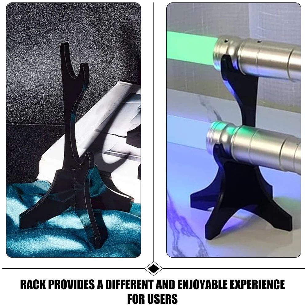 

2Pcs Lightsaber Display Stand Acrylic Rack for Sword Wand Table Top Easel Durable Fashionable Desk Holder Storage Solution