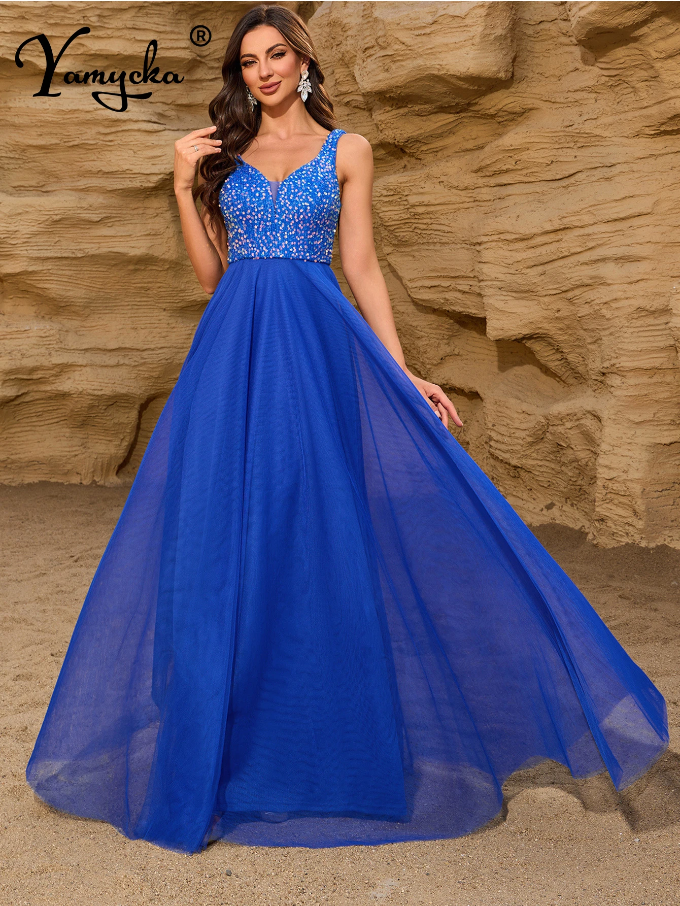 Vestido Sexy de verano con lentejuelas y malla sin espalda, vestidos de fiesta de cumpleaños para mujer, vestidos largos elegantes de lujo para fiesta de noche y graduación